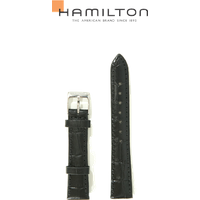 Hamilton Leder Linwood / Viewmatic Band-set Leder-schwarz-16/14 H690.182.103 - schwarz