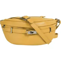 Samantha look Gürteltasche echt Leder, Made in Italy gelb
