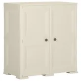 vidaXL Kunststoffschrank 0,79 x 0,43 x 0,86 m creme