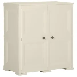 vidaXL Kunststoffschrank 0,79 x 0,43 x 0,86 m creme