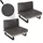Mendler HWC-H54 Garten-Sessel 2er-Set 0 x 0 x 0 cm grau