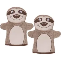 Erwin Müller Frottier Kinder-Waschhandschuh 2er-Pack in hellbraun | Gr.: