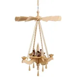 Volkskunstwerkstatt Unger Weihnachtspyramide Deckenpyramide 65cm, Waldleute