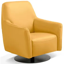 Egoitaliano Sessel Felicity Leder 77 x 88 x 85 cm Gelb mit Wippfunktion