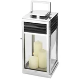 Fink Laterne GENUA Edelstahl/Teakholz 24x51x24 cm 1 St. silber