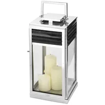 Fink Laterne GENUA Edelstahl/Teakholz 24x51x24 cm 1 St. silber