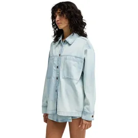 BILLABONG Shirtjacke "Jade Saltwashed", Damen, Gr. M, blau misty, Obermaterial: 100% Baumwolle., Shirts Shirtjacke