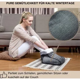 Grafner Grafner® Fußwärmer elektrisches Wärmekissen in grau Fußwärmegerät Fußsack