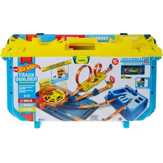 HOT WHEELS Track Builder Unlimited - Schnellstarter Box mit 30 Trackteilen für epische Renn- und Stuntstrecken - Inklusive praktischer Aufbewahrungsfächer, für Kinder ab 6 Jahren, GVG11