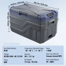 Vevor Autokühlschrank 30 l