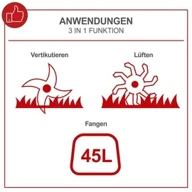 SCHEPPACH Benzin Vertikutierer SC50VARIO, 40cm Breite, 4kw, 17 Messer + Öl