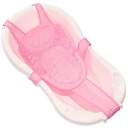 Lorelli Babywannennetz Turtle, Kunststoff Clips, Badewanneneinsatz, ab Geburt pink