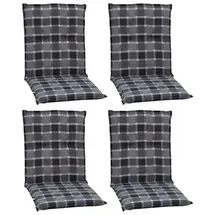 BEO Niederlehnerauflage 101 x 50 x 5 cm grau/weiß karo 4 St.