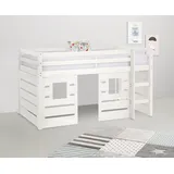 otto home Hochbett Alpi 90 x 200 cm Kiefer grau