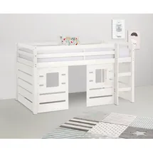 otto home Hochbett Alpi 90 x 200 cm Kiefer grau