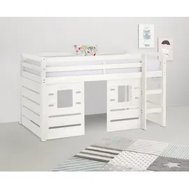 otto home Hochbett Alpi 90 x 200 cm Kiefer grau