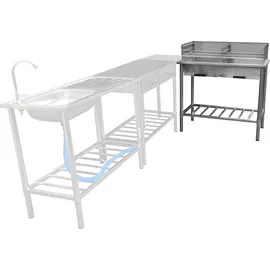 Westerholt Grilltisch aus Edelstahl silber