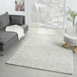 Teppich SEHRAZAT "Nora 5700", grau, B:120cm H:8mm L:170cm, Kunstfaser, Teppiche, Sanfte Farben,modernes Design,langlebig,Eleganz trifft Komfort