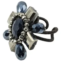 COLLEZIONE ALESSANDRO Ring " Bologna " in schwarz | Gr.: onesize