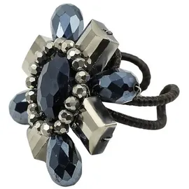 COLLEZIONE ALESSANDRO Ring " Bologna " in schwarz | Gr.: onesize