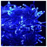 Nipach GmbH 100 LED Lichterkette blau Innen Außen transparentes Kabel Trafo Timer Weihnachtsbeleuchtung Weihnachtsdeko Partydeko Xmas-Deko