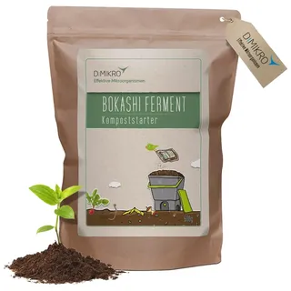 DIMIKRO Bokashi Ferment getrocknet - Kompoststarter und Fermentationshilfe für Bokashi Eimer - Mit Effektiven Mikroorganismen (0,6 kg)