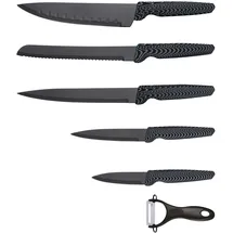 Michelino Messerset 6-tlg. Edelstahl Schwarz