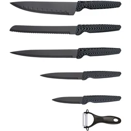 Michelino Messerset 6-tlg. Edelstahl Schwarz