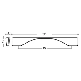 SOTech Bügelgriff FRANCO BA 160 mm, Edelstahloptik