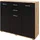 Priess Kombikommode Barcelona 123 x 103 x 38 cm Schwarz