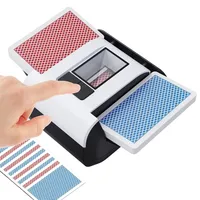 KPAW Automatischer Kartenmischmaschine mit Zwei Modi, Kartenmischer Elektrisch für 1–2 Kartenspiele, Geräuscharmer Kartenmischmaschine für Poker, Blackjack, Skip-BO, Phase 10