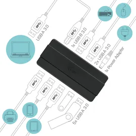 iTEC i-tec USB 3.0 Advance Charging HUB Aktiv mit Netzadapter