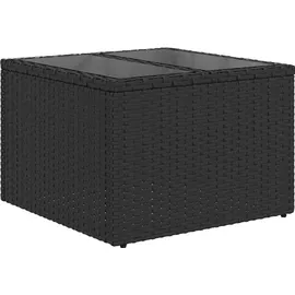 vidaXL Garten-Sofa-Set mit Kissen 10 pcs Schwarz Poly-Rattan - Schwarz