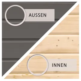 Akubi Stelzenhaus Benjamin Set A terragrau mit Rutsche rot 91208