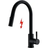 Timaco Moderne Niederdruck Küchenarmatur Schwarz