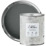 MissPompadour Kreidefarbe Comfort Grey - Holzfarbe, Holzlack matt innen 750ml, Kreidefarbe für Holz, Metall, Kunststoff - CosyColours Grautöne grau