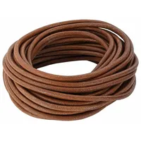 Leder Schnur Hellbraun Ø4 mm x 10 m Leder - Braun/Hellbraun