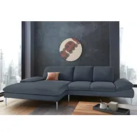 W.Schillig Ecksofa »enjoy&MORE«, mit Sitztiefenverstellung, Füße silber matt, Breite 310 cm blau