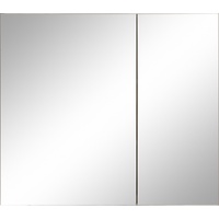 Spiegelschrank HOME AFFAIRE "Wisla" Schränke Gr. B/H/T: 80 cm x 70 cm x 15 cm, 2 St., grau (anthrazit, eichefarben sonoma) Bad-Spiegelschränke