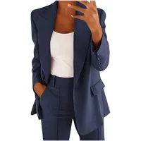 Personalisierte Geschenke Hosenanzug Damen Elegant Festlich Blazer Zweiteiliges Hosenanzüge mit Knöpfen Business 2 Teiler Einfarbig Anzug Set Hohe Taille Anzughose Büro Freizeitanzug Große Sakko - 4XL