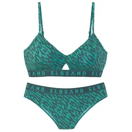 ELBSAND Bustier-Bikini Damen Petrol 34 Cup C/D