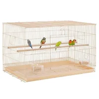 Yaheetech Vogelkäfig, Käfig mit ausziehbarer Schublade Stapelbarer Flugkäfig orange 45.5 cm x 76 cm x 45.5 cm