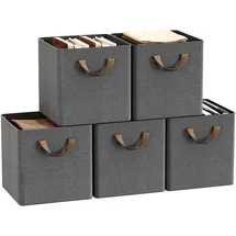 Woltu Faltbare Aufbewahrungsbox 26 x 26 x 26,5 cm 5-tlg. Grau