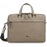 Picard Casual Aktentasche Leder 38 cm Laptopfach grau