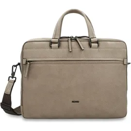 Picard Casual Aktentasche Leder 38 cm Laptopfach grau