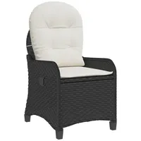 VidaXL Relaxsessel mit Kissen Schwarz Poly-Rattan