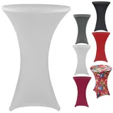 heimtexland Stehtischhusse Stretch Weiß 220 x 50 cm