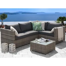 Beliani Garten-Lounge-Set grau 96496