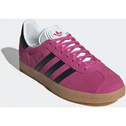 Sneaker ADIDAS ORIGINALS "GAZELLE", Gr. 43, selufu, cschwarz, ftwwht, Leder, Synthetik, sportlich, Schuhe