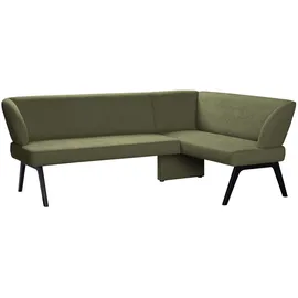 Home Affaire Eckbank HOME AFFAIRE "Aretha Küchenbank, Polsterbank, Esszimmerbank, Breite 215 cm", grün (mayfly, schwarz), B:215cm H:86cm T:150cm, Massivholz, Polyester, Polyurethan, Sperrholz, Sitzbänke, Eckbank, Moderne Bank in tollen Farben, Nosagfederung, anzahl